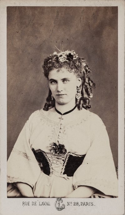 Portret van Christine Nilsson 1843-1921 door Leon Cremiere