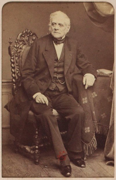 Portret van de componist Daniel-Francois-Esprit Auber (1782-1871) door Leon Cremiere