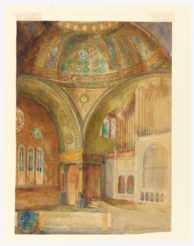 Kleurschema voor Temple Israel, Brooklyn, NY door Leon Dabo