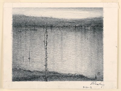 Uitzicht over een Rivier door Leon Dabo