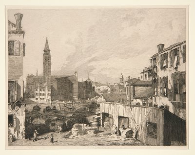 Uitzicht in Venetië (Scuola della Carita) door Leon Gaucherel