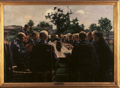 De rouwmaaltijd door Leon Henri Marie Frederic