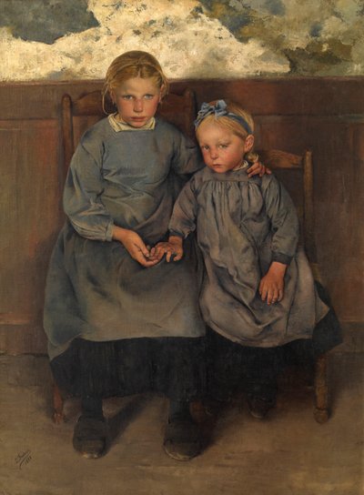 Twee Waalse Boerenmeisjes door Leon Henri Marie Frederic