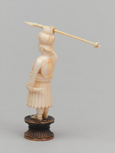 Zwarte pion, schaakstuk, India, circa 1820 door Leon Hornecker