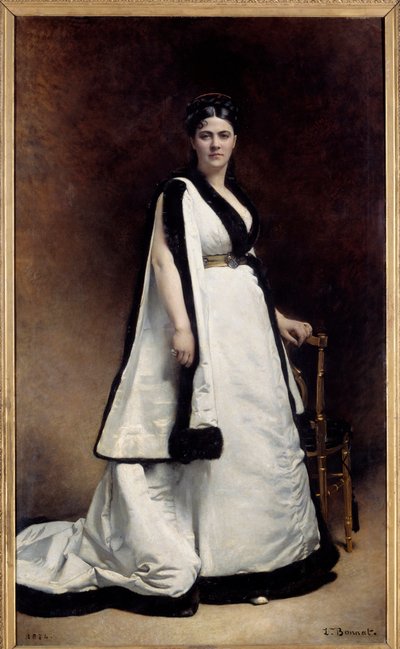 Portret van Madame Pasca (1835 - 1914) dramaturg door Leon Joseph Florentin Bonnat