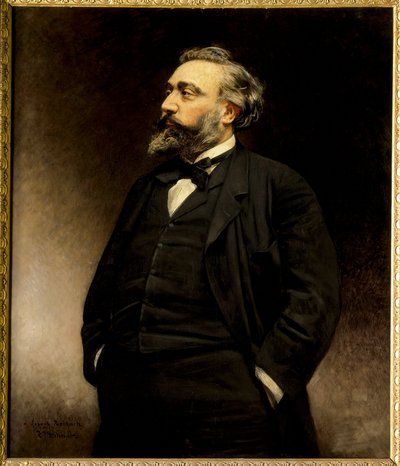 Portret van Léon Gambetta (1838-1882) Franse politicus door Leon Joseph Florentin Bonnat