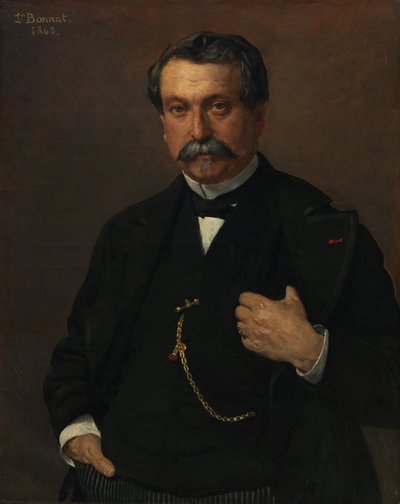 Portret van een Man door Leon Joseph Florentin Bonnat