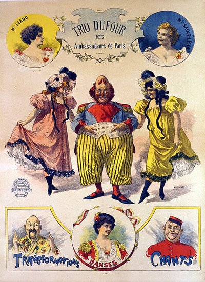 Trio DuFour poster door Leon Louis Oury