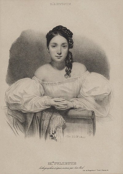 Portret van Juliette Drouet 1806-1883 door Leon Noel