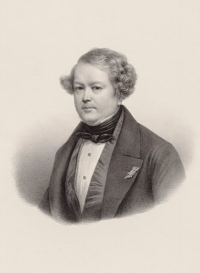 Portret van de componist Auguste-Mathieu Panseron door Leon Noel