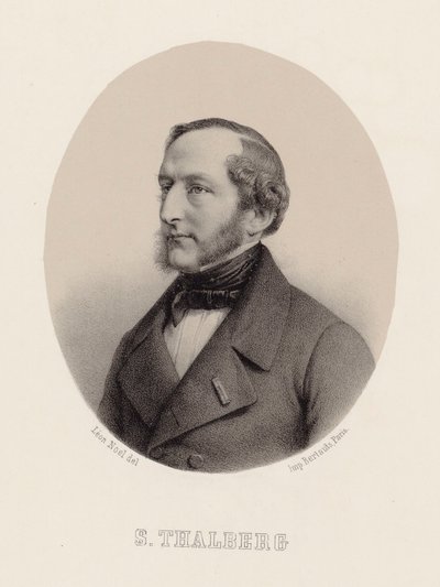 Portret van de pianist en componist Sigismund Thalberg 1812-1871, ca. 1860 door Leon Noel