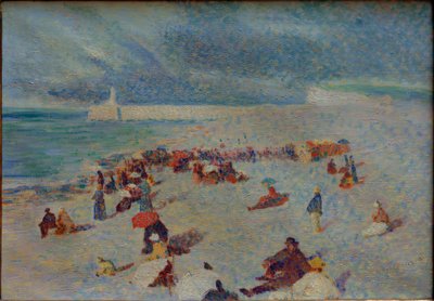 Scène op het strand door Leon Pourtau