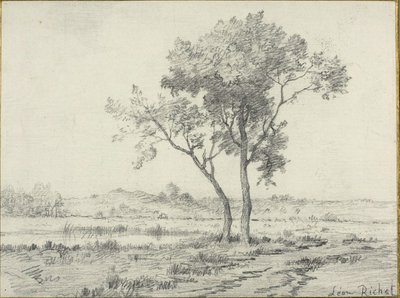 Landschap door Leon Richet