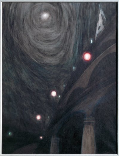 Clair de Lune et Lumieres. Gouache op papier ... (gouache op papier) door Leon Spilliaert