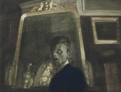 Zelfportret voor de spiegel, 1908 door Leon Spilliaert