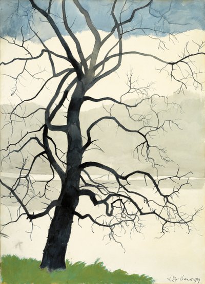 Eenzame Boom aan de Rand van de Vijver door Leon Spilliaert