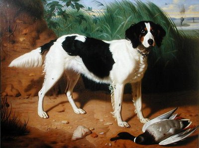 Portret van een hond door Leon Viardot