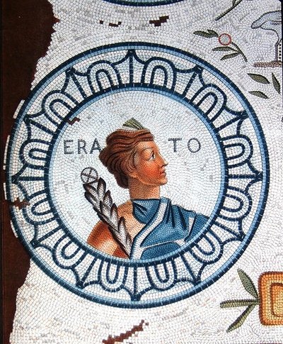 Erato, muze van poëzie en lyrische poëzie door Leon de (after) Laborde