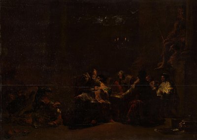 Pashur slaat Jeremia in de tempel door Leonaert Bramer