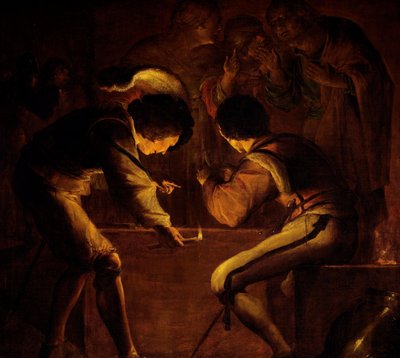 De Verloochening van Petrus door Leonaert Bramer