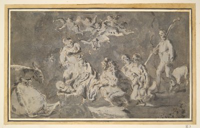 Aanbidding van de herders door Leonard Bramer