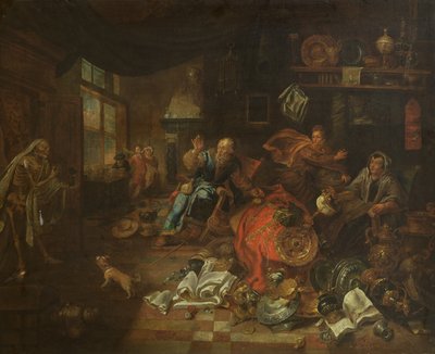 De dood bij de woekeraar door Leonard Bramer