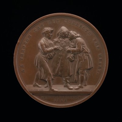 Campagne voor stemmen, centraal tafereel uit een schilderij van William Hogarth [omgekeerd], 1848 door Leonard Charles Wyon