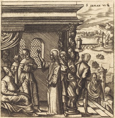 Christus Onderwijst in de Synagoge door Leonard Gaultier