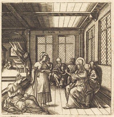 Christus in het Huis van Maria en Martha door Leonard Gaultier
