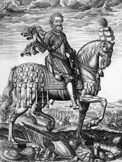 Henri IV (1553-1610) Franse koning in 1589-1610, gravure door Leonard Gaultier door Leonard Gaultier