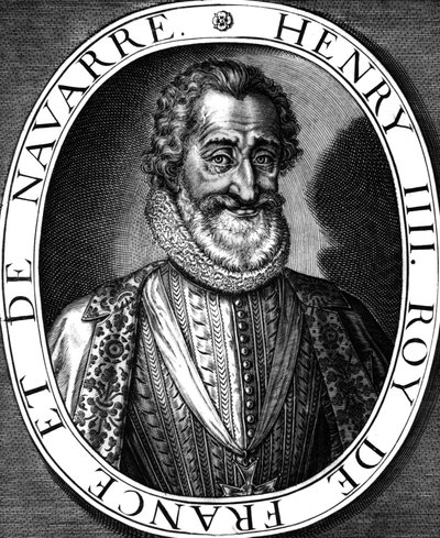 Henri IV (1553-1610) Franse koning in 1589-1610, gravure door Leonard Gaultier en N. de Mathoniere door Leonard Gaultier