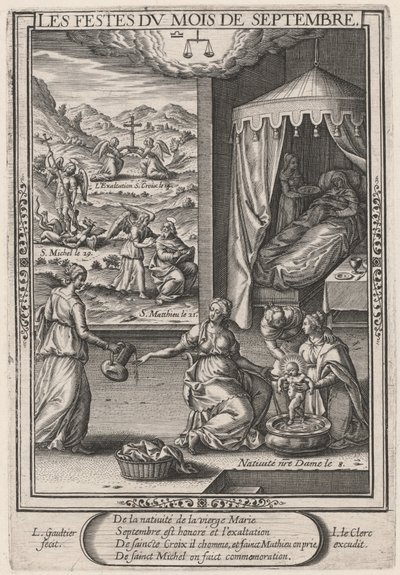 De feesten van de maand september (Geboorte van de Maagd) door Leonard Gaultier