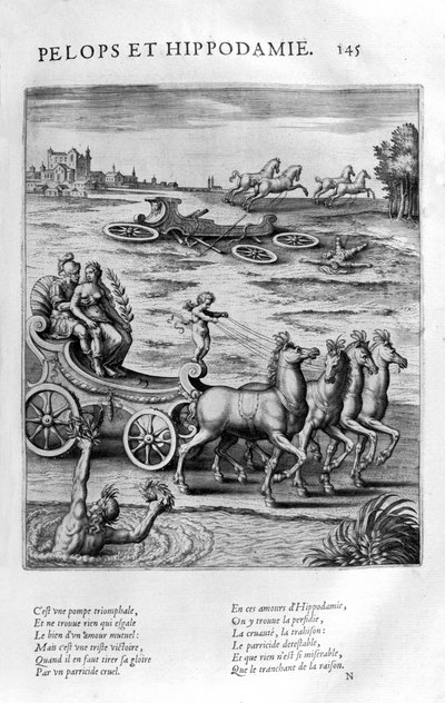 Pelops en Hippodamia, 1615 door Leonard Gaultier