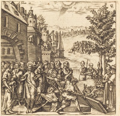 De opwekking van Lazarus door Leonard Gaultier