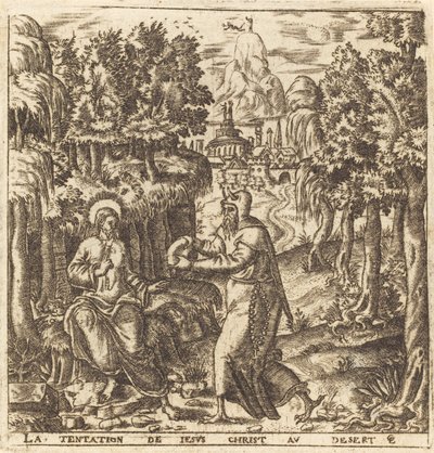 De verzoeking van Christus door Leonard Gaultier