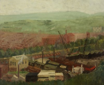 Bristol vanaf Brandon Hill door Leonard Greaves