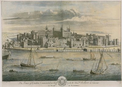 De Tower of London onder bevel van de Zeer Eerwaarde Robert Lucas door Leonard Knyff