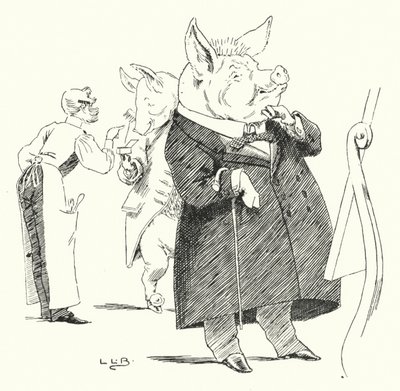Barbier, barbier, scheer een varken; hoeveel haren maken een pruik? door Leonard Leslie Brooke