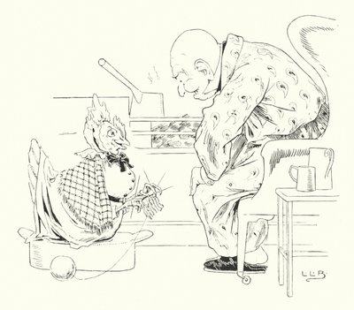 Ik had een kleine kip, de mooiste ooit gezien (gravure) door Leonard Leslie Brooke