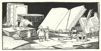 Kinderrijmpjes (gravure) door Leonard Leslie Brooke