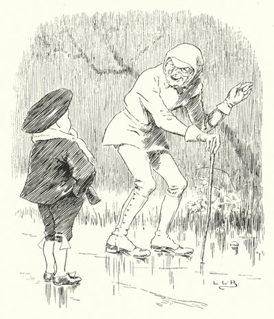 Op een mistige vochtige ochtend, toen het weer bewolkt was door Leonard Leslie Brooke