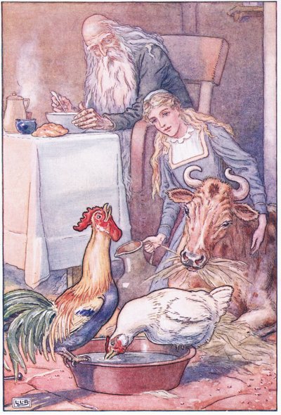 Mooie Kuikens en Gevlekte Koe, Wat Zal Ons Antwoord Zijn door Leonard Leslie Brooke