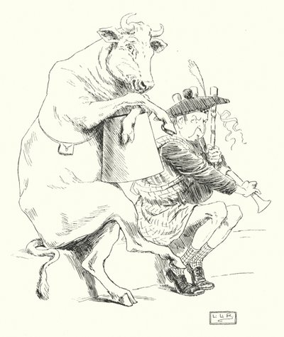 Er was een doedelzakspeler, hij had een koe door Leonard Leslie Brooke