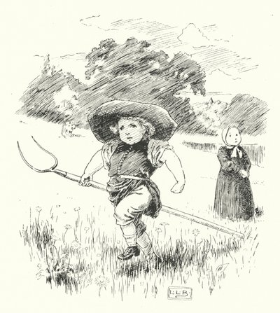 Willy jongen, Willy jongen, waar ga je heen (gravure) door Leonard Leslie Brooke