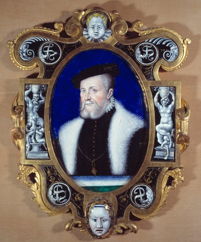 Portret van Anne de Montmorency Connetable (1493-1567) door Leonard Limosin
