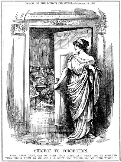 Onder voorbehoud van correctie, 1912 door Leonard Raven Hill