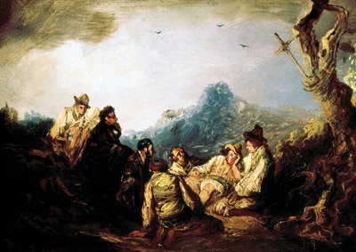Bandieten in de bergen door Leonardo Alenza