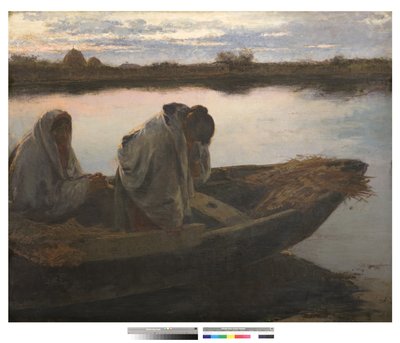 Gebed (in Chioggia) of Voor de ongelukkige schipbreukelingen door Leonardo Bazzaro