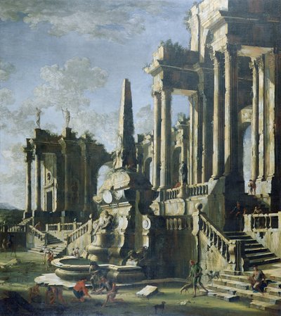 Denkbeeldige Ruïnes door Leonardo Coccorante