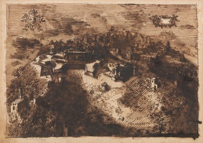Een Versterkte Stad (recto); Een Geometrisch Ontwerp (verso) door Leonardo Scaglia